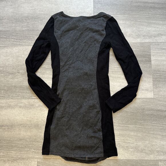 Express Gray and Black Bodycon Colorblock Dress Size Small - Picture 4 of 4